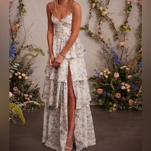 V. Chapman dress in Blue Murano Print